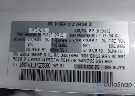 2017 Mazda Cx-5 Grand Touring from USA, damaged, VIN JM3KFADL3H0208930